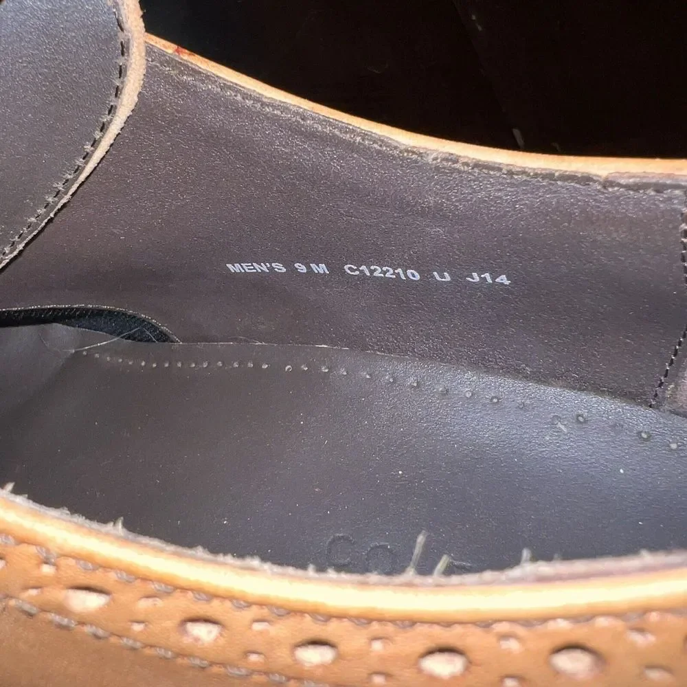 Cole Haan Men's Size 9M Brown Leather Wingtip‎ Oxford Style C12210 Shoes